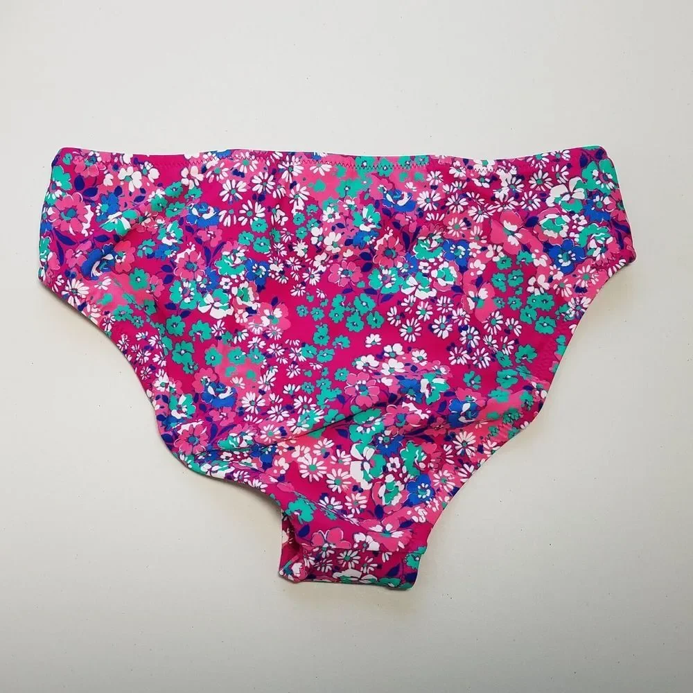 J.‎ Crew Factory Girls Bikini Bottom Size 12 Multi Brilliant Plum Regal NWOT